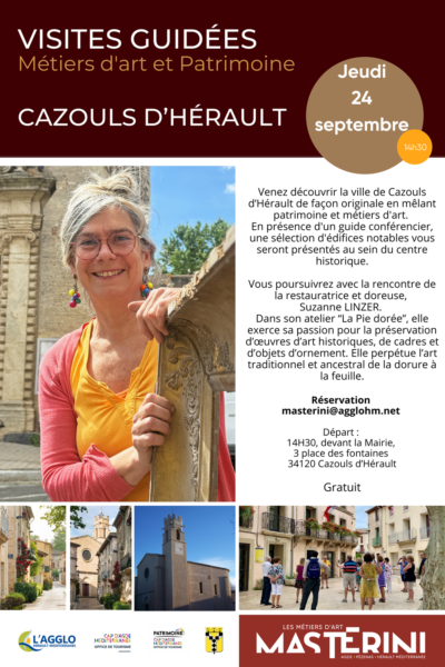 Affiche_Visite guidée_Suzanne LINZER_Cazouls d'Hérault_24 septembre 2026